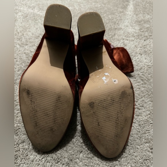 crush velvet orange edit Steve madden booties - Picture 7 of 10